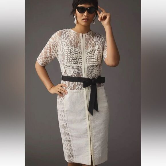 Anthropologie x Byron Lars Carissima Sheath Dress/size 16 - Picture 3 of 11